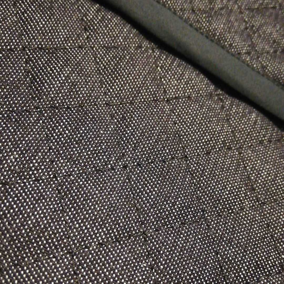 防災頭巾カバー　椅子の　背もたれ　用　黒デニム風 3枚目の画像