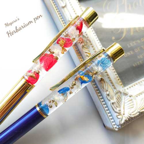 名入れ可》大人上品ゴールドデザイン❀ハーバリウムボールペン❀ギフト