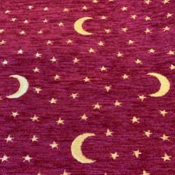 トルコ生地シェニール織　月星　赤パープル 2枚目の画像