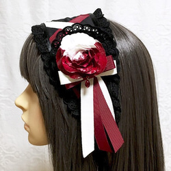 【送料込み】塗りかけのバラのヘッドドレス 1枚目の画像
