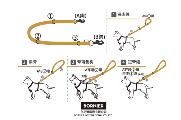 BORNIER雙色雙層多用拉繩(M) 六色 第8張的照片