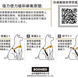 BORNIERカラーパターンリフレクティブフロントプルタイプ暴動防止チェストストラップ（S）各種カラーバリエーションあり 9枚目の画像