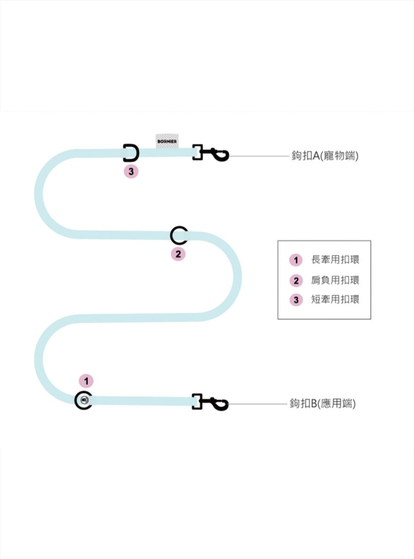 BORNIERカラーパターン反射多目的ドローストリング（M）、さまざまな色をご用意しています 9枚目の画像