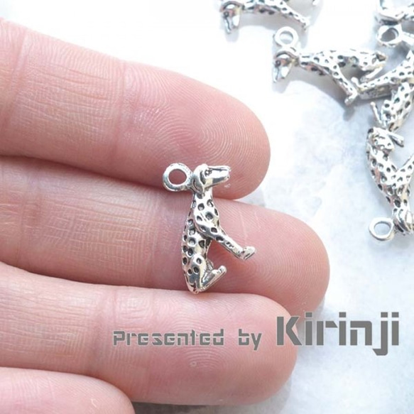 犬/ダルメシアン風」 メタルチャーム アンティークシルバー BCS19