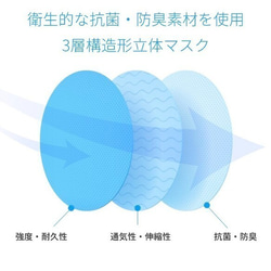 マスク 子供用 夏用 こども 和柄 ひんやり冷感素材 日本製 吸湿速乾 息がしやすい 耳が痛くなりにくい Cタイプ 5枚目の画像