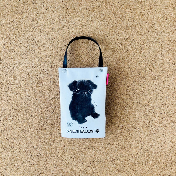【黑色哈巴狗】塑膠瓶架行走包【冷凍袋】可以包裝也可以當禮物使用♪ 第7張的照片
