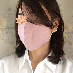 送料無料 即納 リネンのサラサラ快適マスク 1枚目の画像