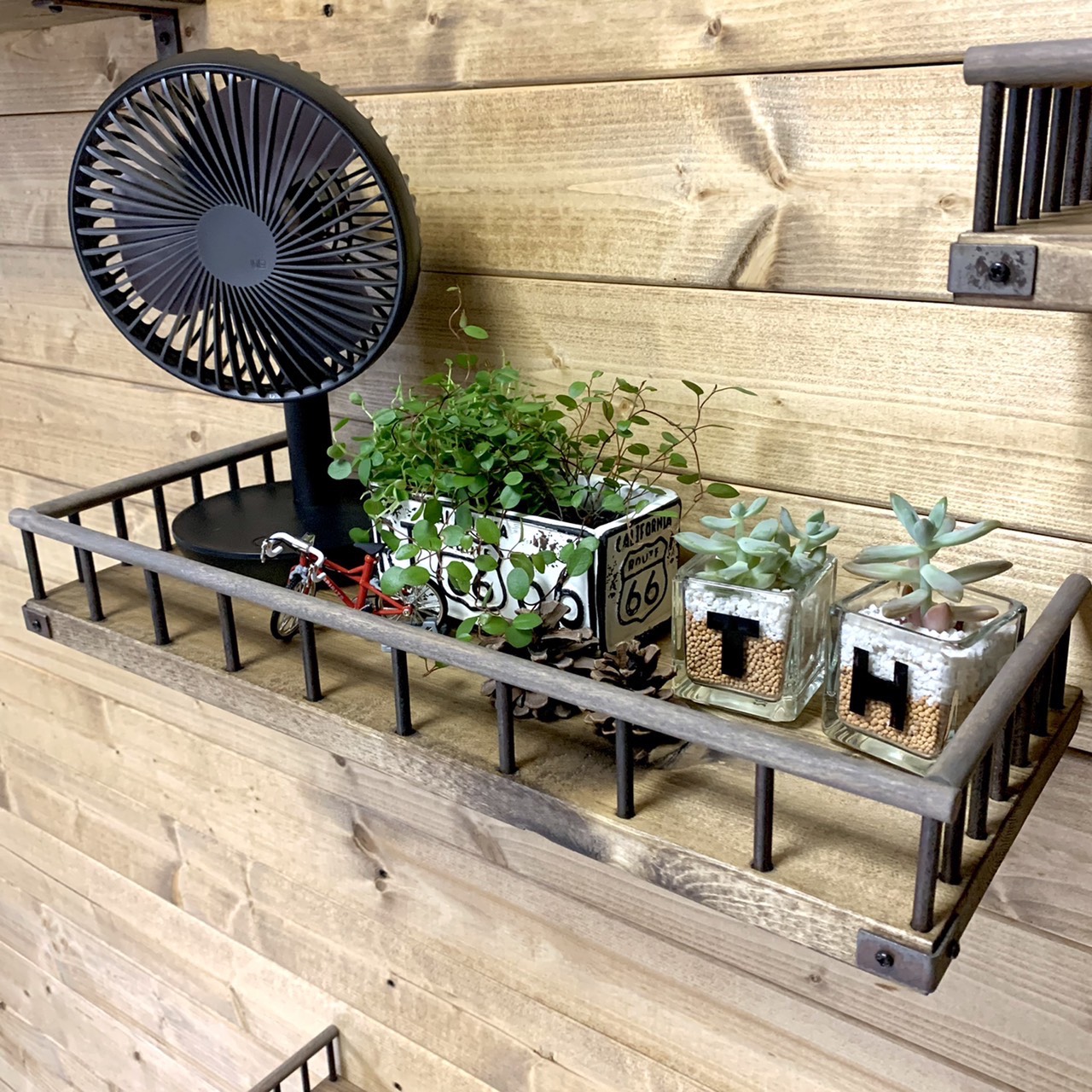 ☆再販×6☆おしゃれな飾り棚♪選べる2カラー♪ウォールシェルフ《ルーフバルコニー サイズL》収納棚 壁面収納 飾り棚