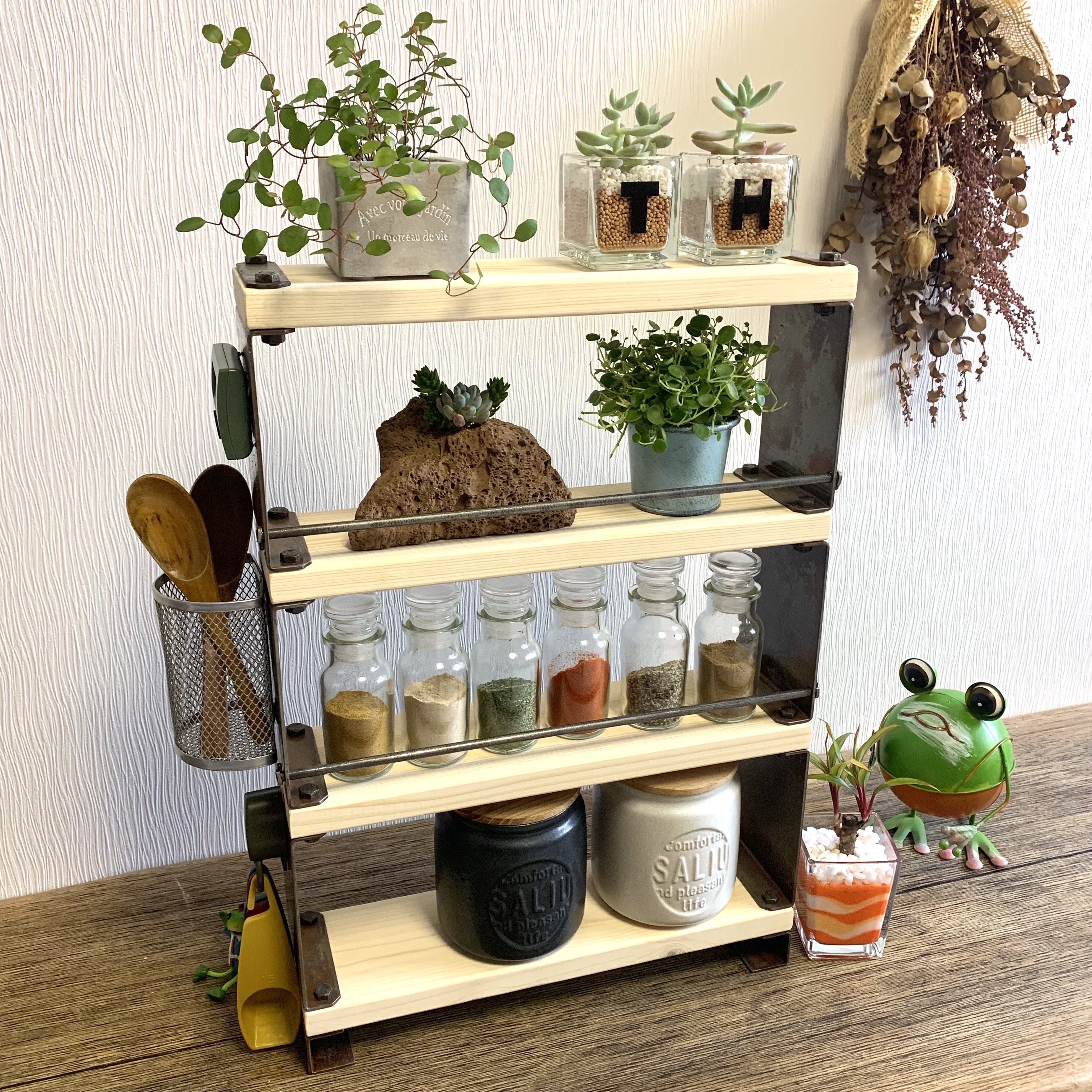 なおちゃんさま専用　ラダーシェルフ　スパイスラック　ハンドメイド雑貨 なおちゃんさま専用 ラダーシェルフ スパイスラック ハン