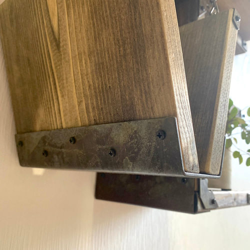 送料無料＊☆再販×3☆【LOVE型 ウォールシェルフ エボニーカラー