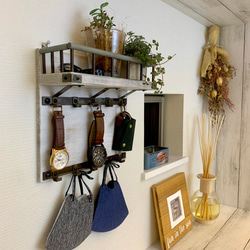 家具 ウォールシェルフ ハンドメイド キーフック 置き型 壁掛け 有効ボード C 楽天市場】キーフック ショートクルミゼロ ナチュラル フック