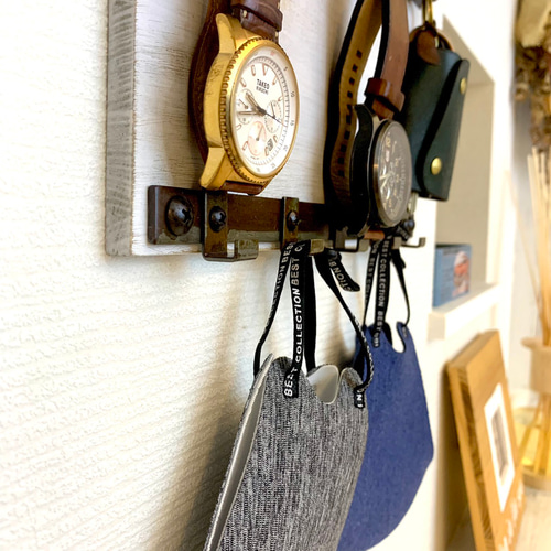 ☆再販×2☆【ウォールシェルフ 10連フック付 ホワイトカラー