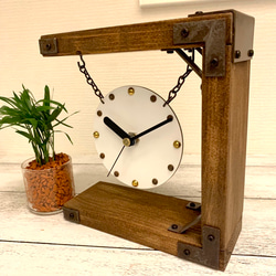 ♪古材風ヴィンテージ掛け時計♪文字盤選べる4カラー♪掛け場所自由 ストーン 0_2fc2c35515cab1ac7a96ac695af2