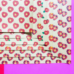 椿のデザインペーパー1(A4・6枚セット) 包装紙・ラッピングペーパー