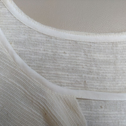 【和綿】紬織り 大胆バックリボンがかわいいブラウス オーガニックコットン フリーサイズ 8枚目の画像