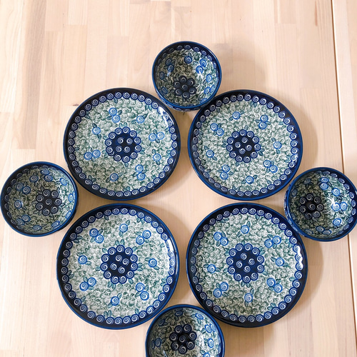 ポーランド食器 茶碗 2個セット ご飯茶碗・ポーリッシュポタリー(ポーランド食器)