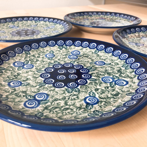 ボレスワヴィエツ ポーリッシュポタリー  ポーランド食器 2枚 プレート皿 ♢﻿ボレスワヴィエツ♢﻿ポーリッシュポタリー ポーランド食器 ユニーク