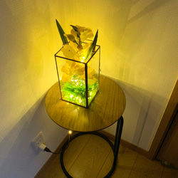 アートフラワーランタン（シンビジューム（造花）・LED照明付き） 3枚目の画像