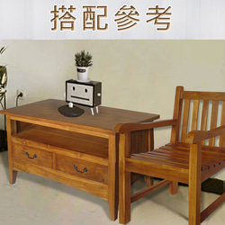 【Jidi City Teak Furniture】クラシック ストレート チーク シングル スクエア チェア DF044-1P 2枚目の画像