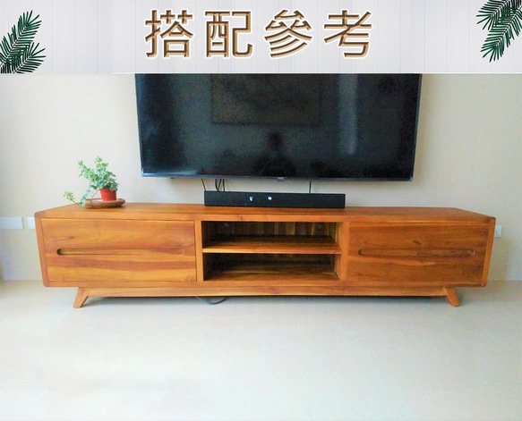 【ジーディシティ チーク家具】チークダブル引き出しテレビキャビネット RPTV016S6 テレビキャビネット リビング収納ラック 3枚目の画像