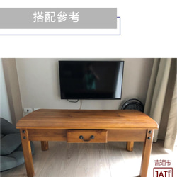 【吉迪市柚木家具】柚木雙抽銅釘造型咖啡桌 茶几 客廳桌 HY153 第2張的照片