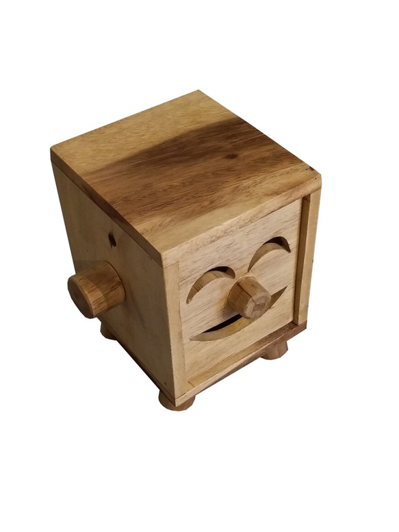 【吉迪市柚木家具】胡桃木 微笑面紙盒 裝飾 擺飾 LT-046 第4張的照片