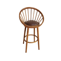 【吉迪市柚木家具】造型皮墊高腳椅 休閒椅 單人椅 椅子 客廳 吧台椅 PP034SL 第1張的照片