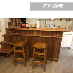 【Jidi City Teak Furniture】チーク シンプル 角型 バーチェア RPCH001B チェア スツール ハイ 3枚目の画像