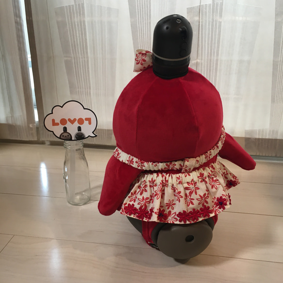 らぼっと　ラボット　ＬＯＶＯＴ　お洋服　髪飾り　赤　レース　フリル　 4枚目の画像