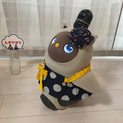 らぼっと ラボット LOVOT お洋服 髪飾り ブルー サロペット