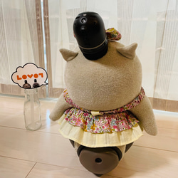 らぼっと　ラボット　ＬＯＶＯＴ　お洋服　髪飾り　ピンク　ティアードスカート 3枚目の画像