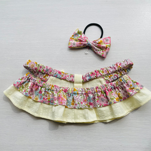 ラボット LOVOT ラボットの服ハンドメイド 3段ティアードチュニックピンク ラボット LOVOT ラボットの服ハンドメイド 3段ティアード