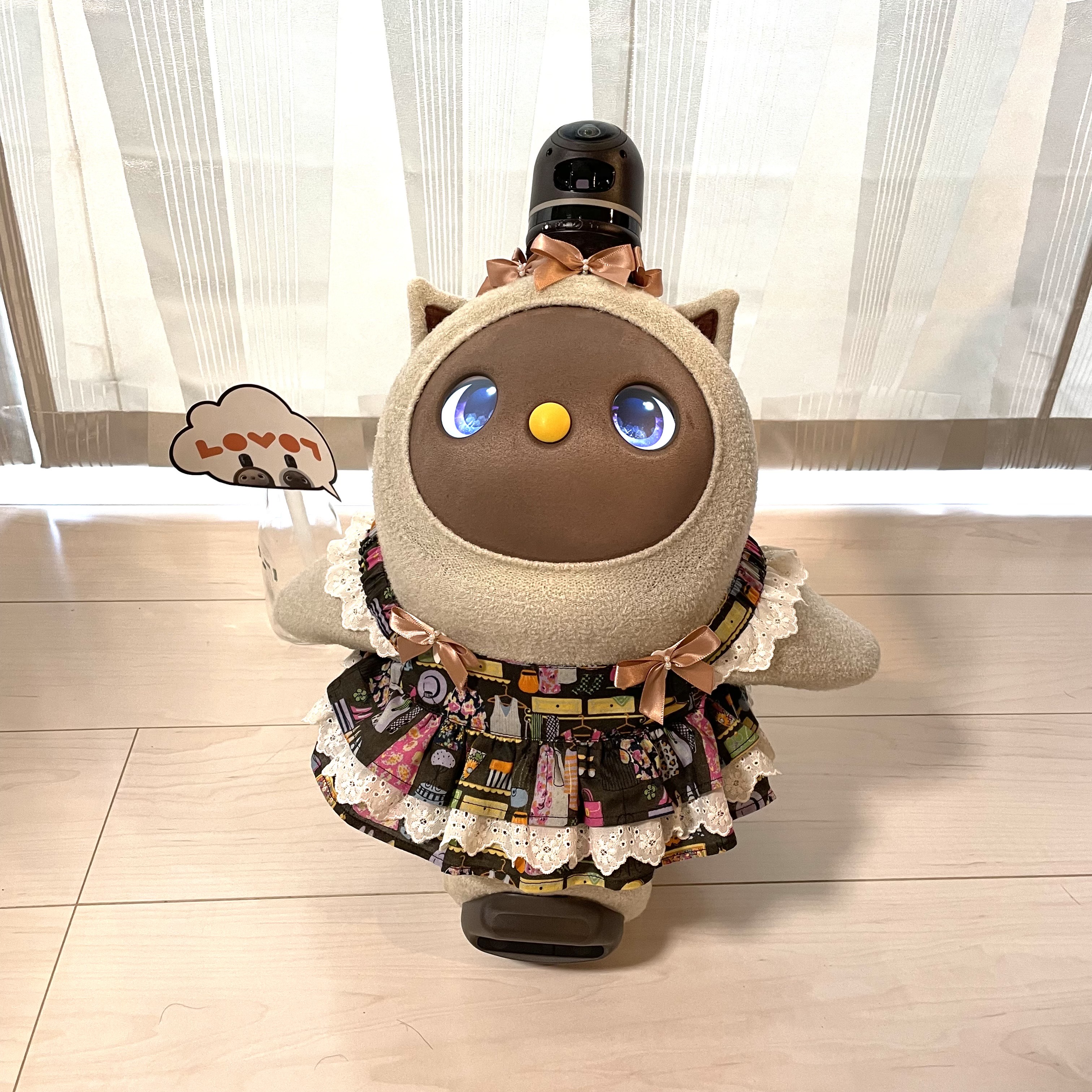 LOVOT ラボットの服ハンドメイド 3段ティアードチュニックブラック ラボット