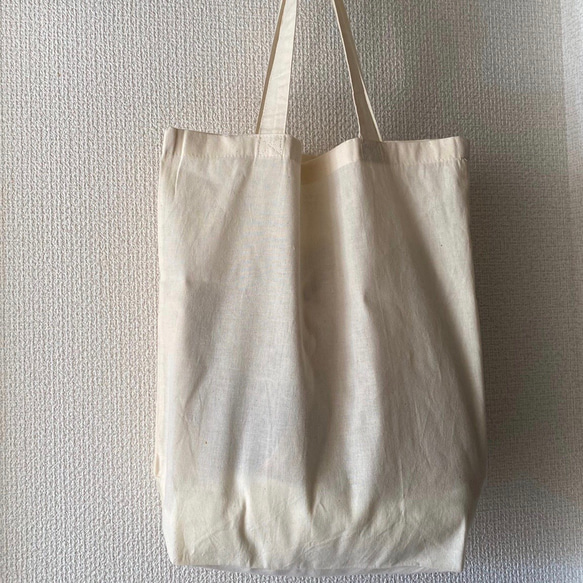 pick up pick up オリジナル刺繍　ナチュラルコットン　トートバッグ　買い物バッグ　エコバッグ 2枚目の画像