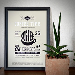 A4・カフェ風ポスター（モノトーン） イラスト Luke 通販 12273419