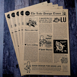 オリジナル英字新聞・クラフトA4サイズ　10枚 1枚目の画像