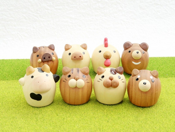 まんまる動物（木製・置物・近日発売） その他雑貨 まぐたっち 通販