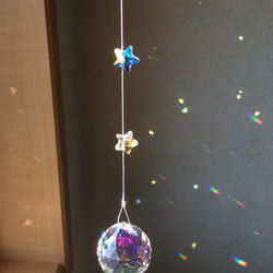 星が並ぶ＊サンキャッチャー/オーロラ30mm/スワロフスキー社