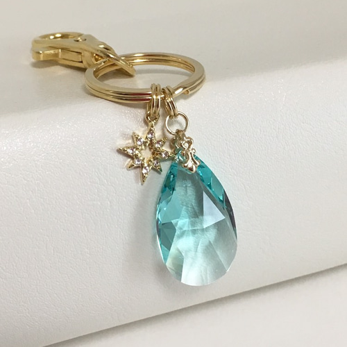 ここ様•*¨*•.¸♬︎ハンドメイドスワロフスキーバッグチャーム 1_8ef7b5a321cbc366f7f041eb187c