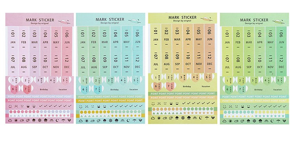 特価　索引　ラベルシール　マークステッカー　手帳　カレンダー　シール　日記 スケジュール　整理　分類　シンプル 9枚目の画像