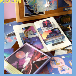 4種　CDボックス　韓国風　デザインペーパー　シール　紙素材　デコレーション　コラージュ素材 4枚目の画像