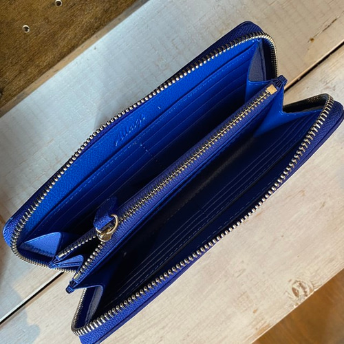 スティングレー 長財布 ポリッシュ加工 ウォレット ブルー（スティング  