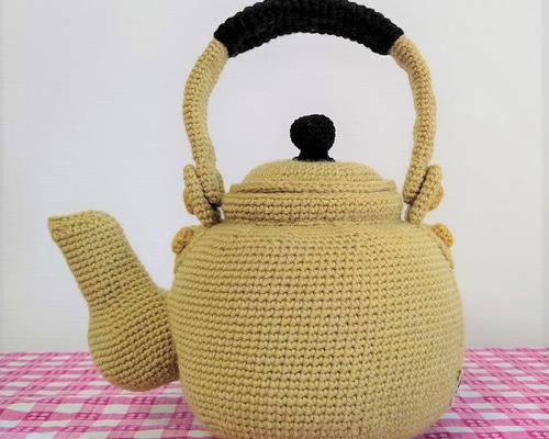 編み物・毛糸雑貨 昭和レトロ やかん (小物入れ、置物） その他置物