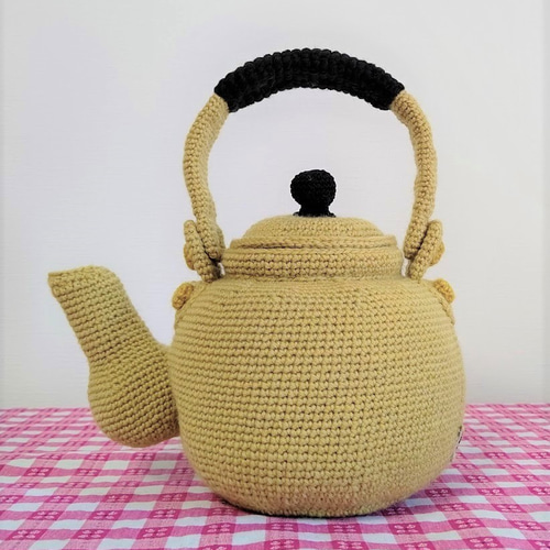 編み物・毛糸雑貨 昭和レトロ やかん (小物入れ、置物） その他置物