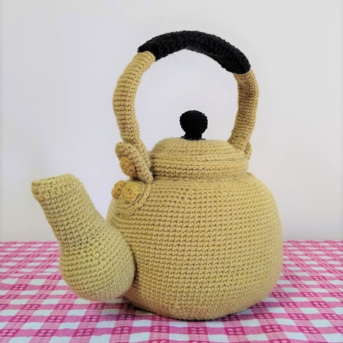 編み物・毛糸雑貨 昭和レトロ やかん (小物入れ、置物） その他置物