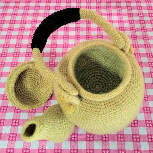 編み物・毛糸雑貨 昭和レトロ やかん (小物入れ、置物） その他置物