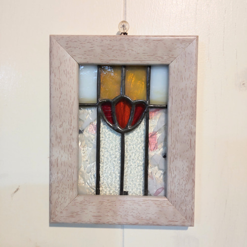 チューリップのステンドグラス壁掛け★ハンドメイド チューリップのステンドグラス壁掛け☆ハンドメイド