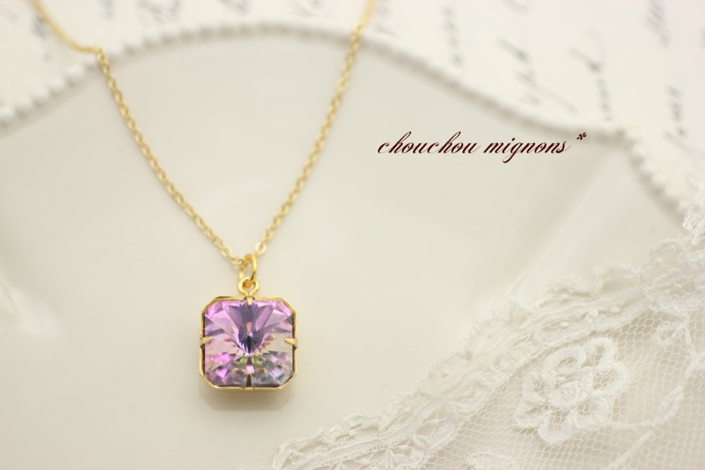 ビンテージスワロフスキー＊ヴィトレイルライトのネックレス＊oc