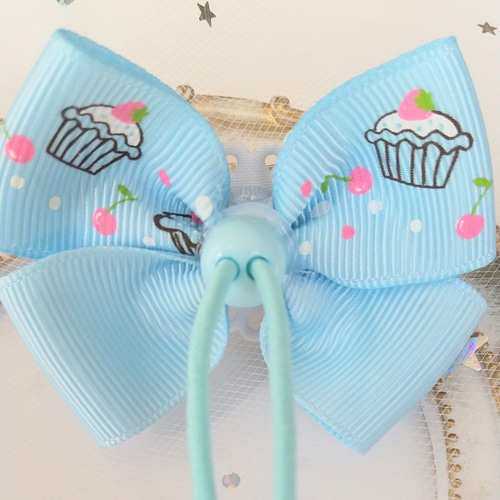 ✨新作✨水色キラキラ✴️可愛いリボンヘアゴム 雑貨・その他