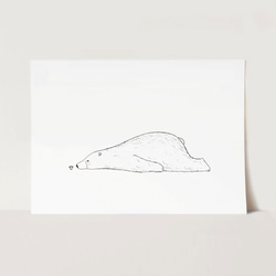 恋するシロクマ（日本酒） Polar Bear in Love【アートプリント】 2枚目の画像
